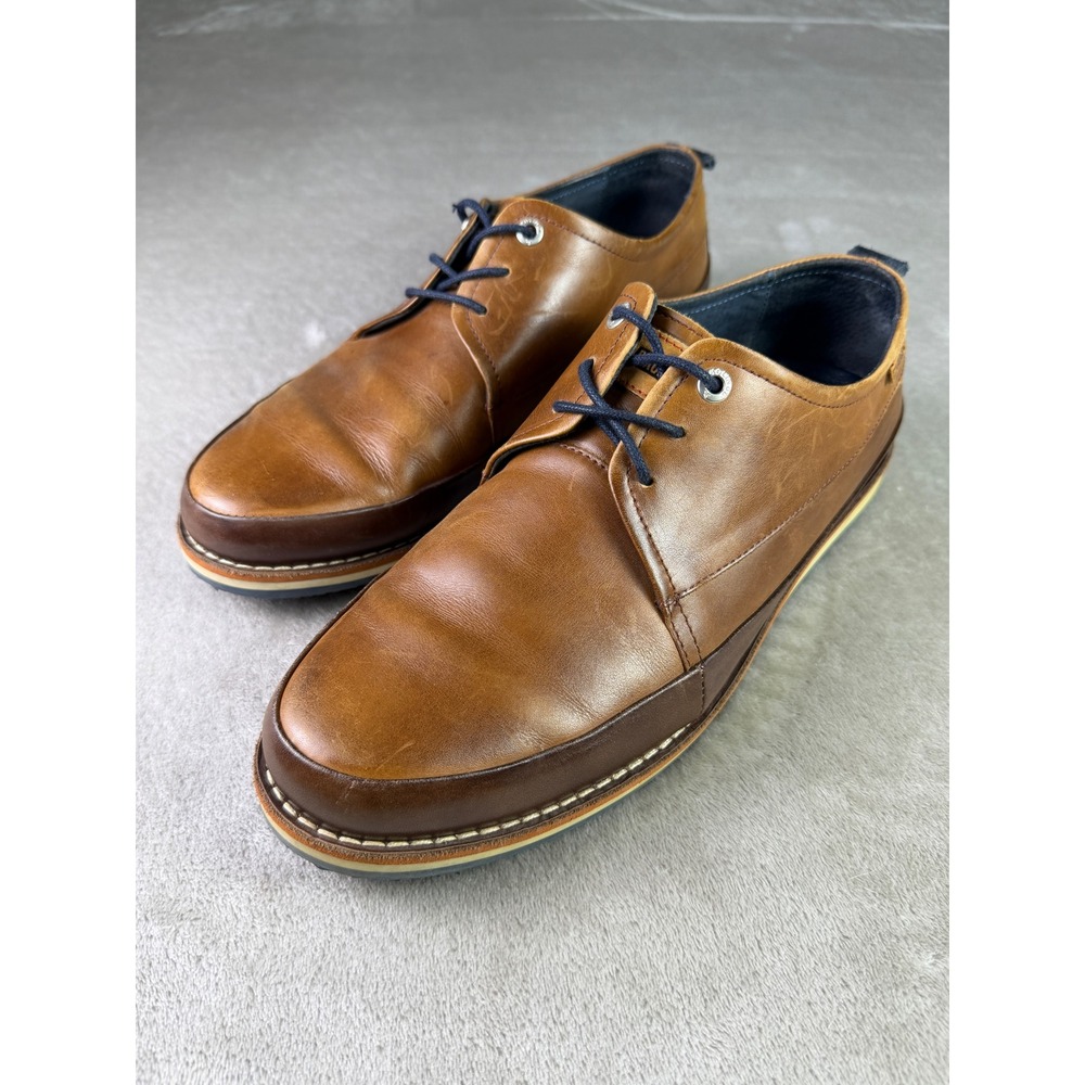Pikolinos Berna Men Size 43 Tan Brown Leather Camel Derby Oxford Shoes